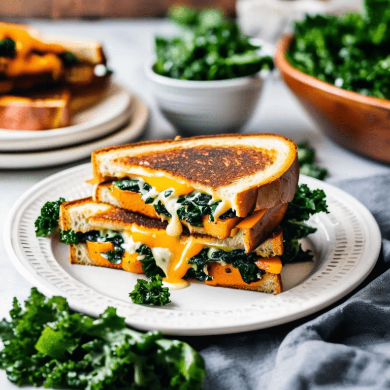 Sweet Potato And Kale Grilled Cheese