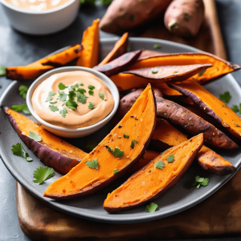 Sweet Potato Wedges With Chili Mayo