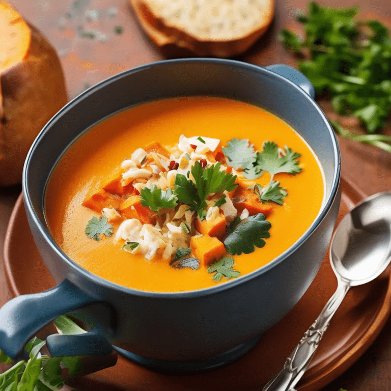 Sweet Potato and Crab Soup