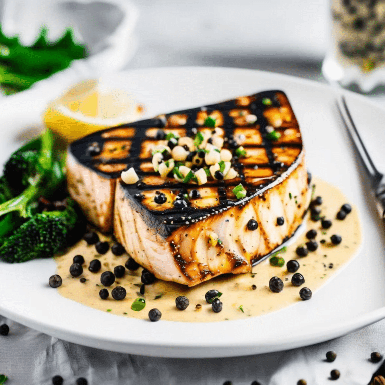 Swordfish Steaks With Peppercorn Butter