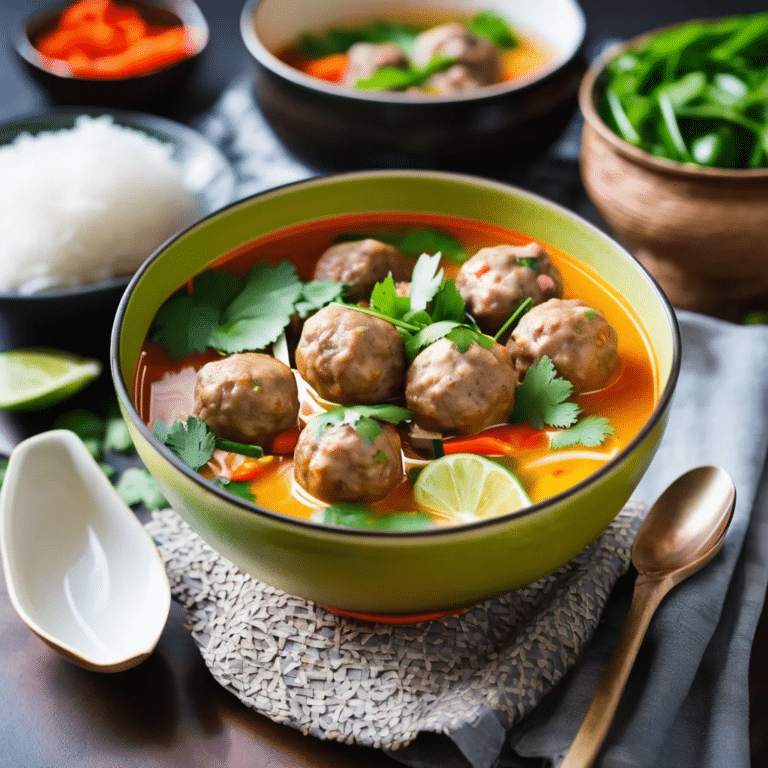 Thai Meatball Soup