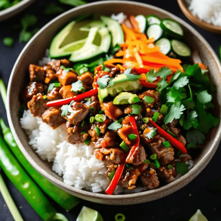 Thai Sweet Chili Pork Bowls