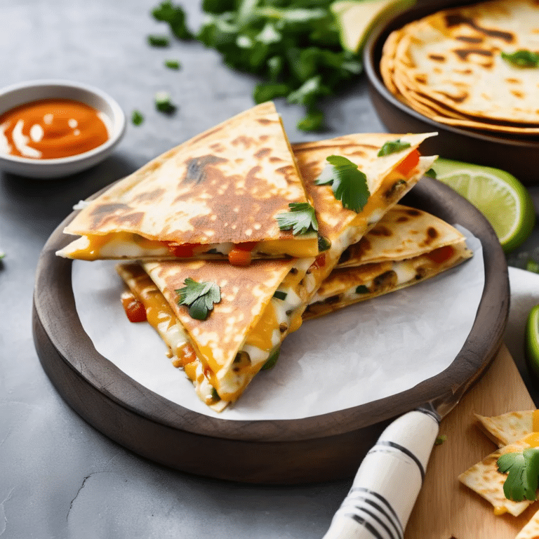 Three-Cheese Quesadillas