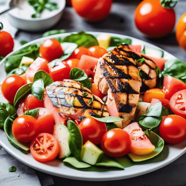 Tomato Melon Chicken Salad