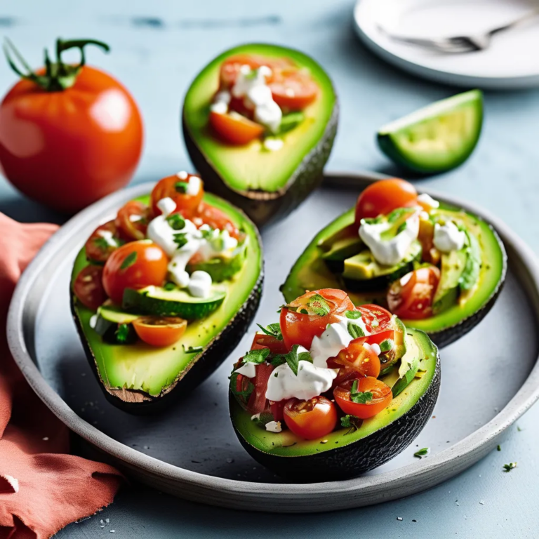 Tomato Salad-Stuffed Avocados