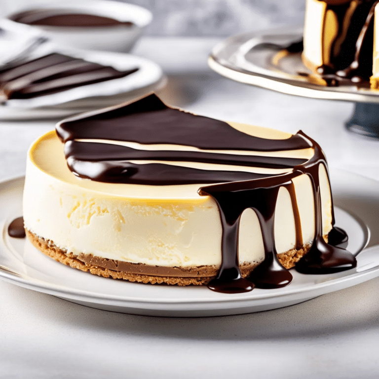 Vanilla Bean Cheesecake With Chocolate Ganache