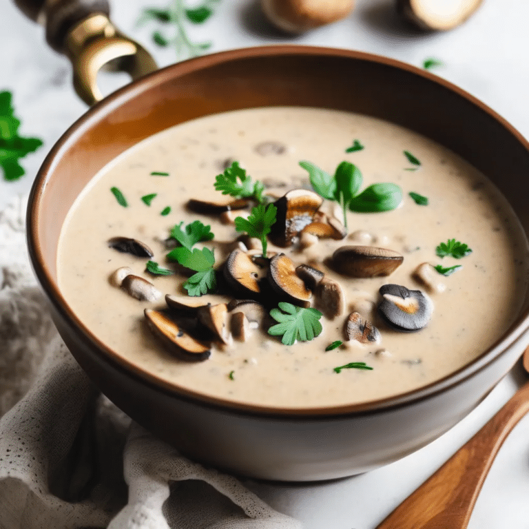 Vegan Cream of Mushroom Soup