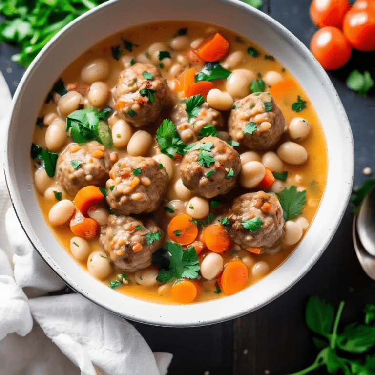 White Bean Soup With Meatballs