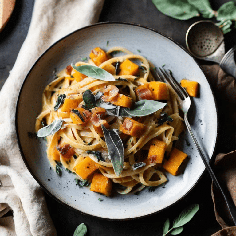 Winter Squash Carbonara with Pancetta And Sage