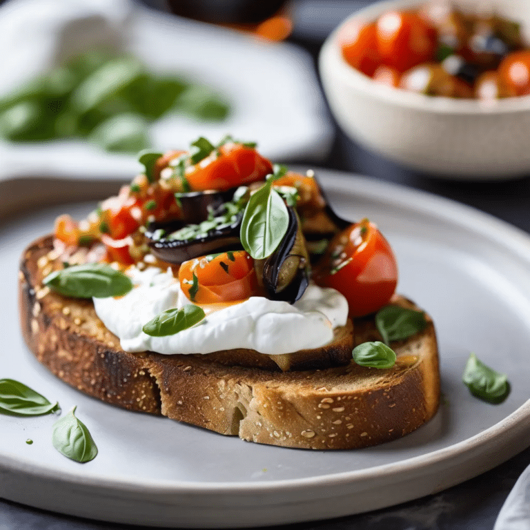 Zaalouk Toasts With Burrata