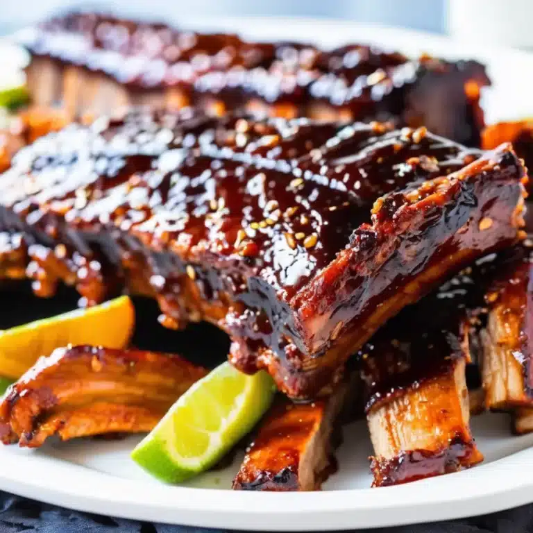 SWEET AND STICKY BAKED BBQ RIBS