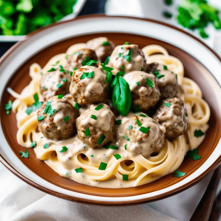 Swedish Meatballs Alfredo