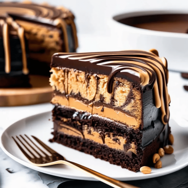 Swirled Peanut Butter Chocolate Cake