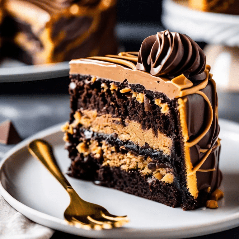 Fudgy Peanut Butter Cake