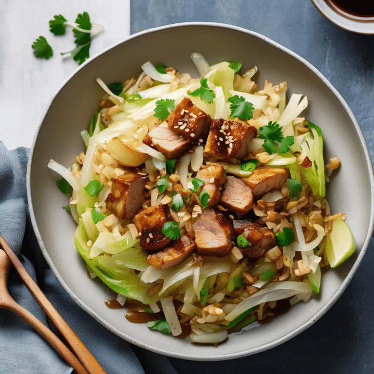 Pork Cabbage Saute