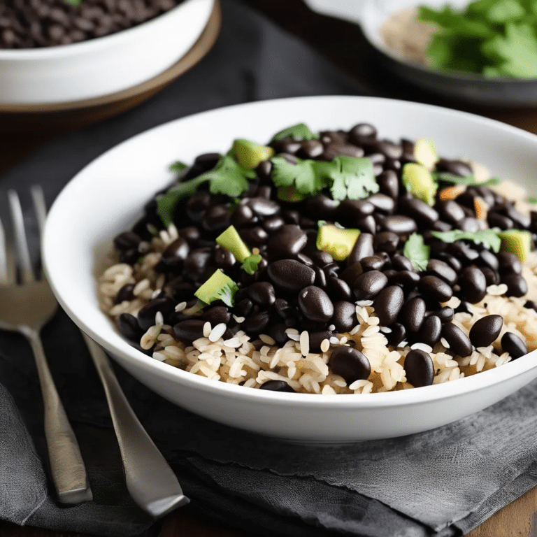 Black Beans With Brown Rice
