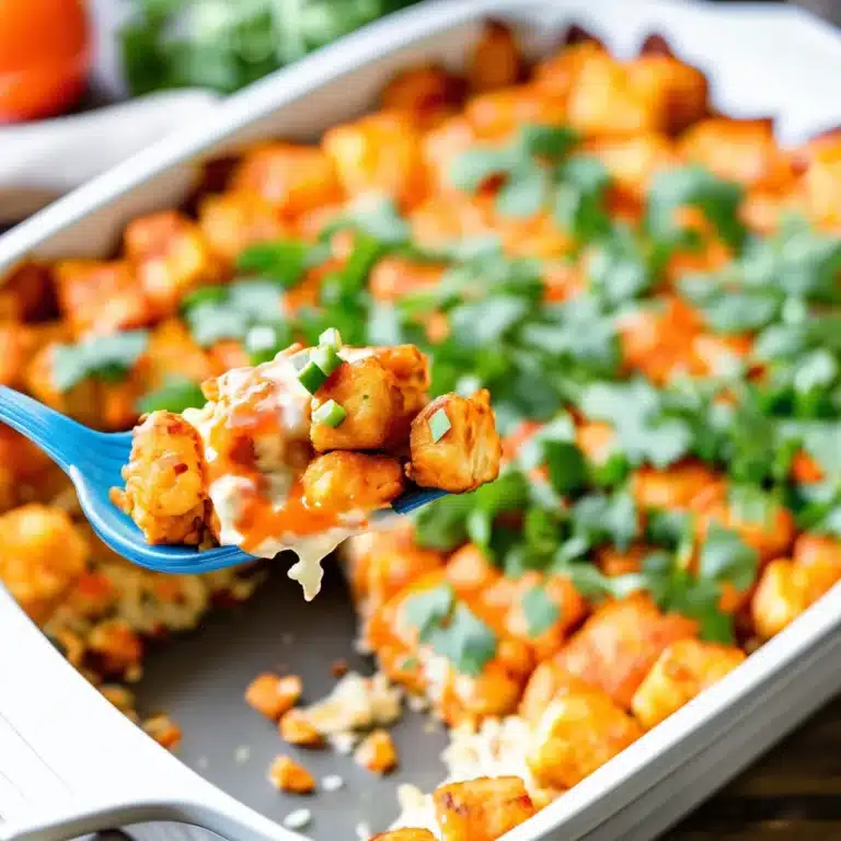 BUFFALO CHICKEN TATER TOT CASSEROLE