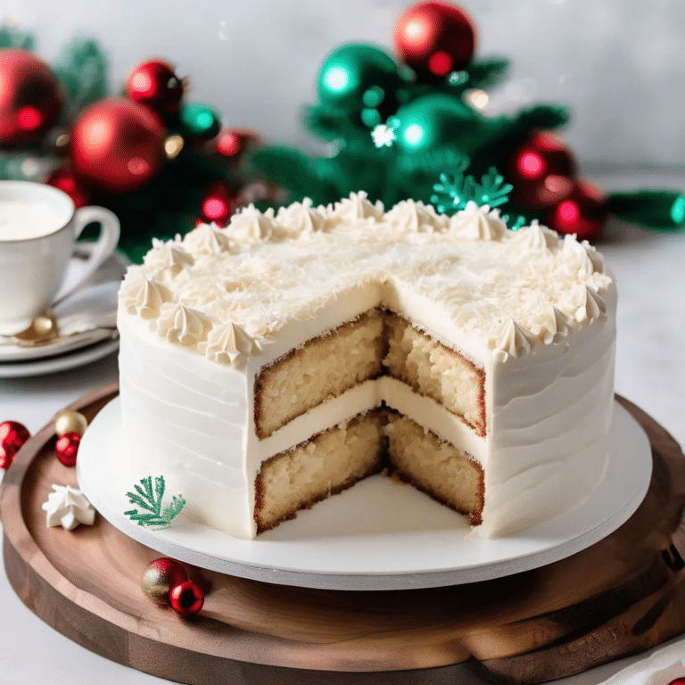 White Christmas Cake