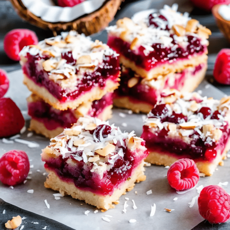 Coconut Raspberry Bars