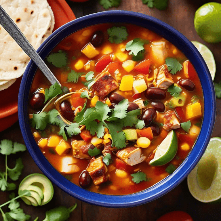 Fiesta Chorizo-Chicken Soup