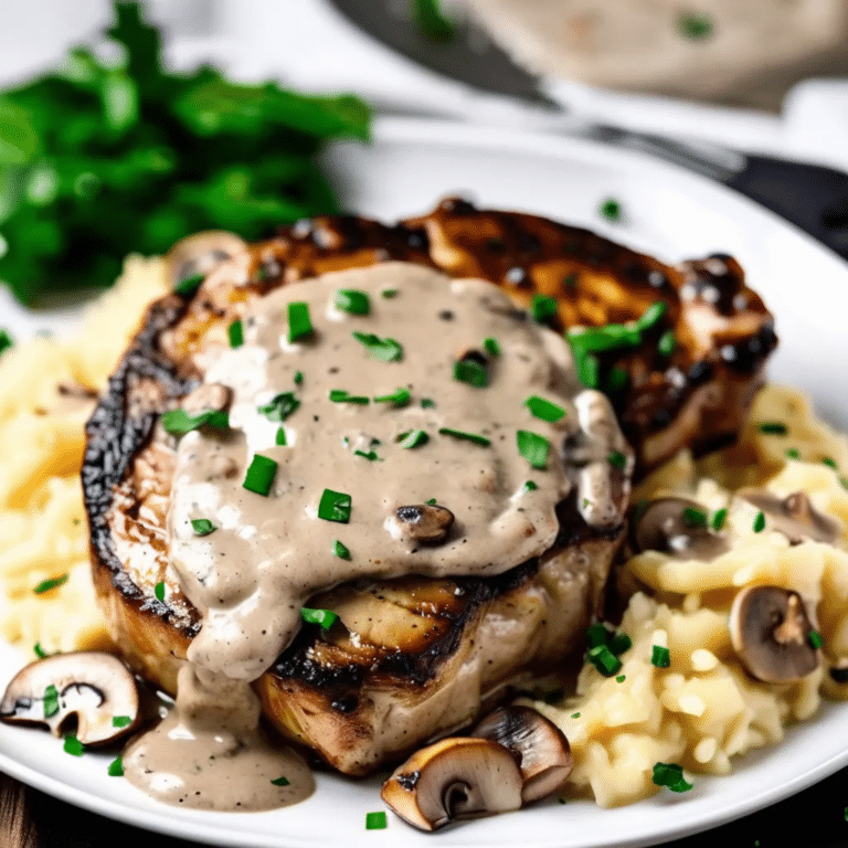 Buttermilk-Mushroom Pork Chops