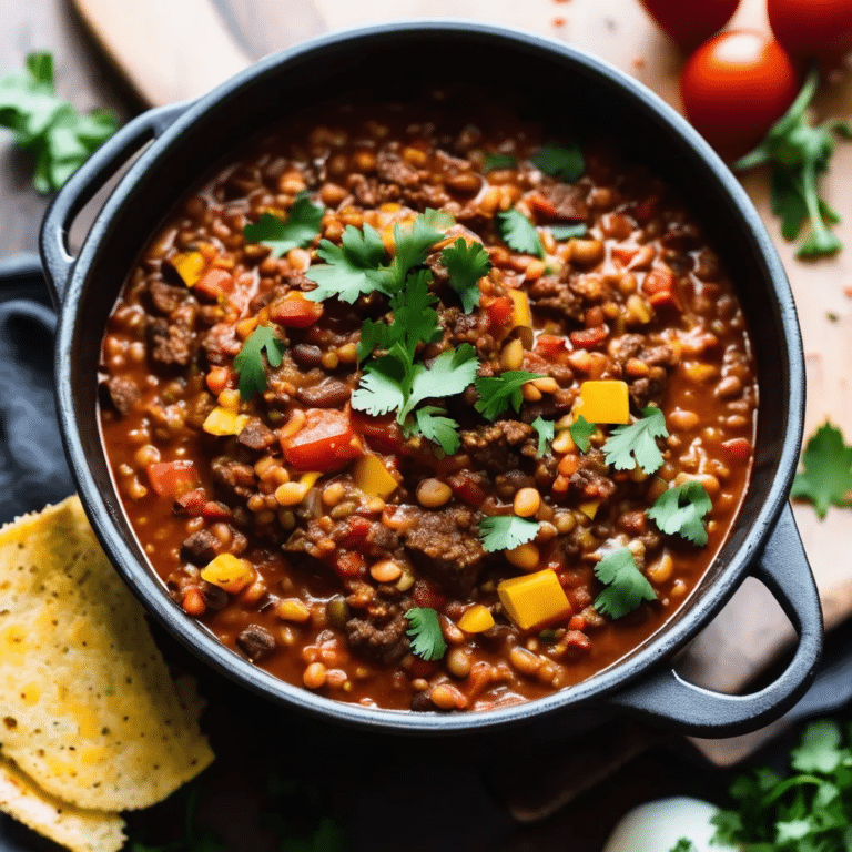 Beef and Lentil Chili