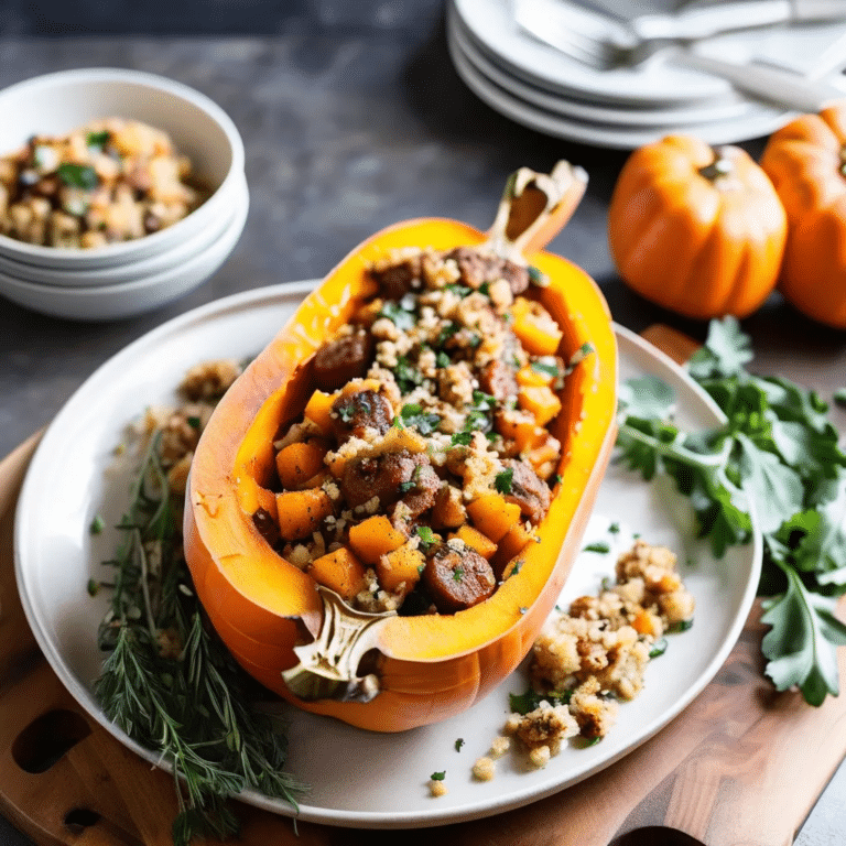 Sausage-Stuffed Butternut Squash