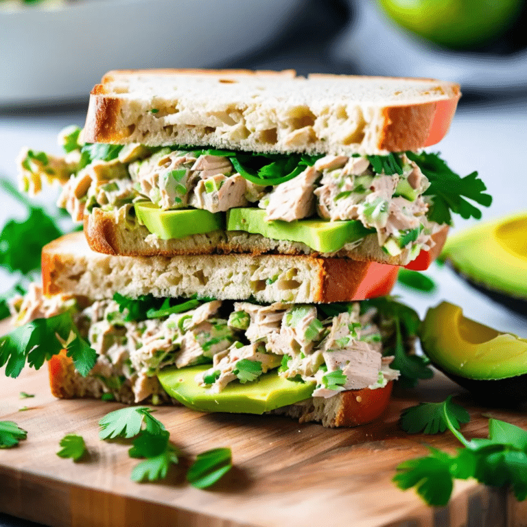 Cilantro-Avocado Tuna Salad Sandwiches