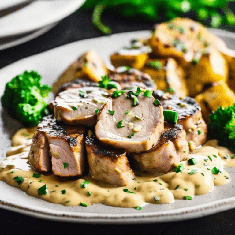 Pork Medallions in Mustard Sauce