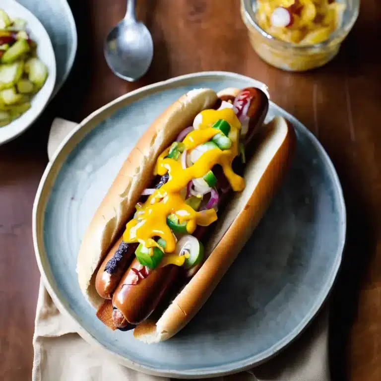 Maple-Glazed Hot Dogs With Mustardy Onions