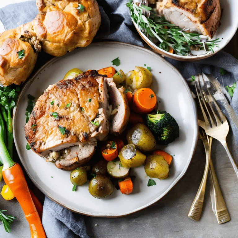 Stuffing-Stuffed Pork Chops