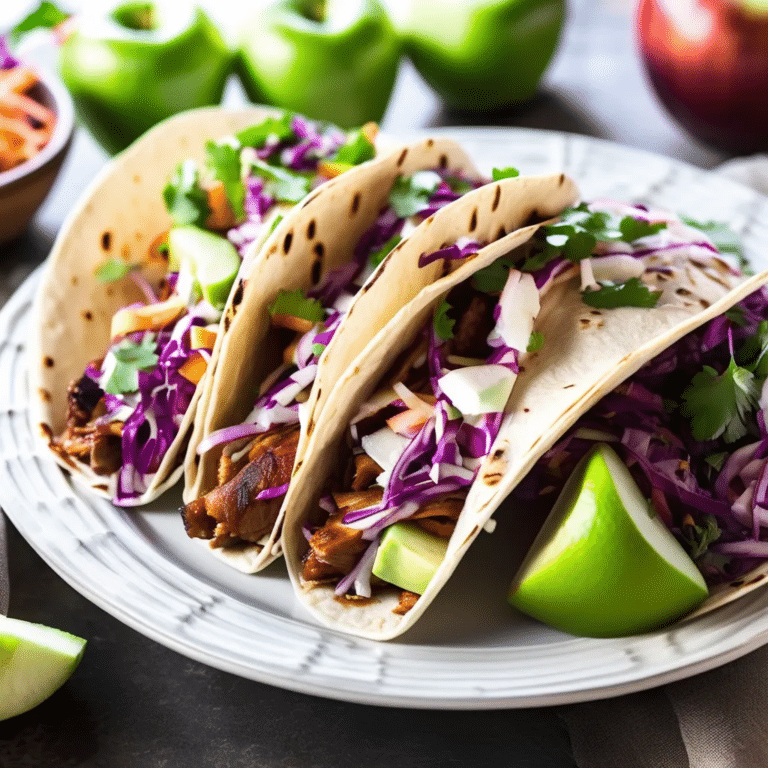 Barbecue Pork Tacos with Apple Slaw