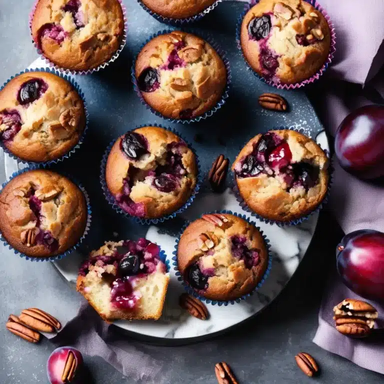 Plum and Pecan Muffins