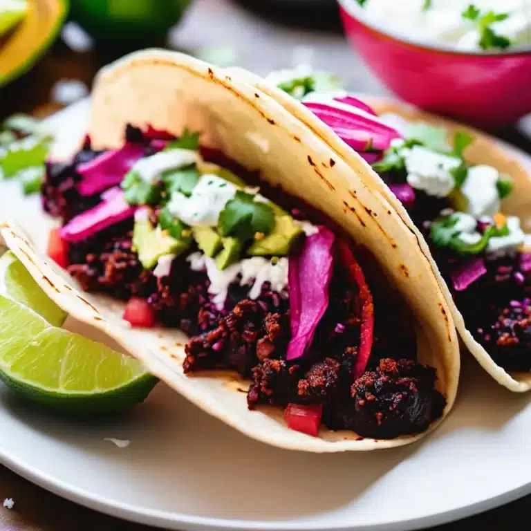 Tacos de Jamaica (Vegan Hibiscus Tacos)