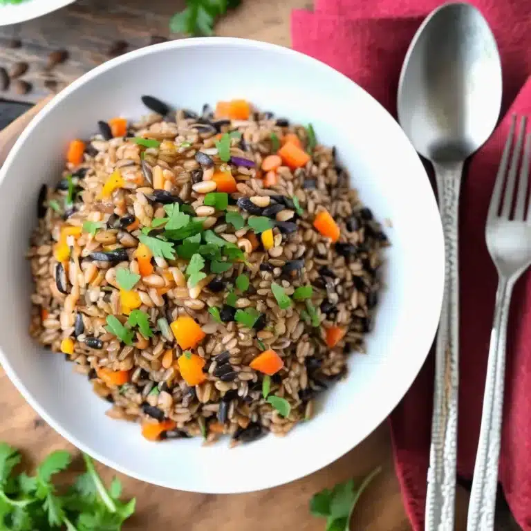 INSTANT POT FARRO AND WILD RICE PILAF