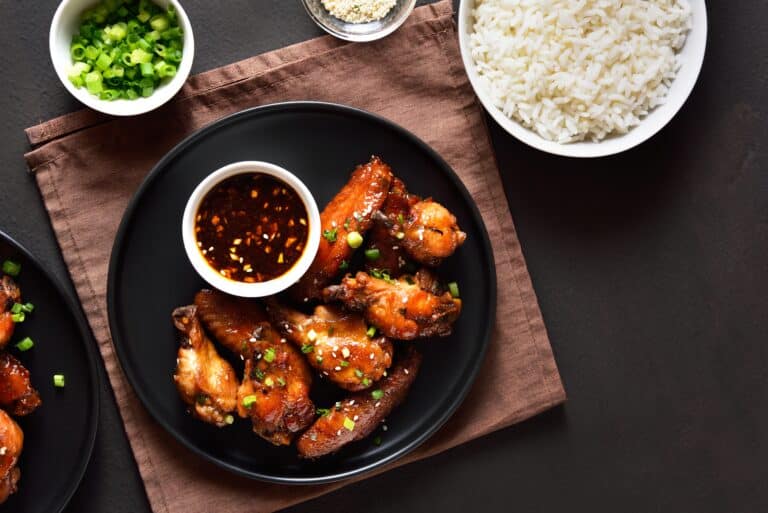 FRIED CHICKEN WITH HONEY GINGER SAUCE