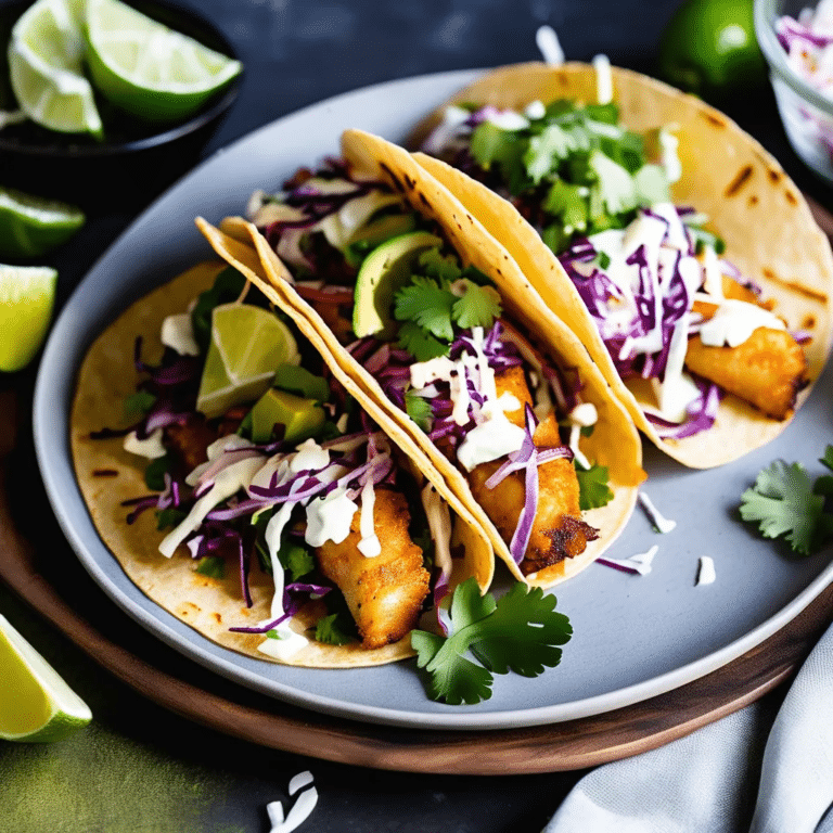 Air Fryer Crispy Fish Tacos With Slaw