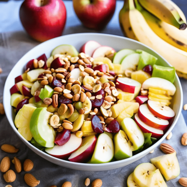 Apple Banana Salad With Peanuts