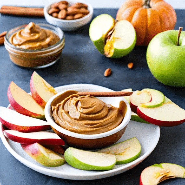 Apple Wedges With Pumpkin Almond Butter