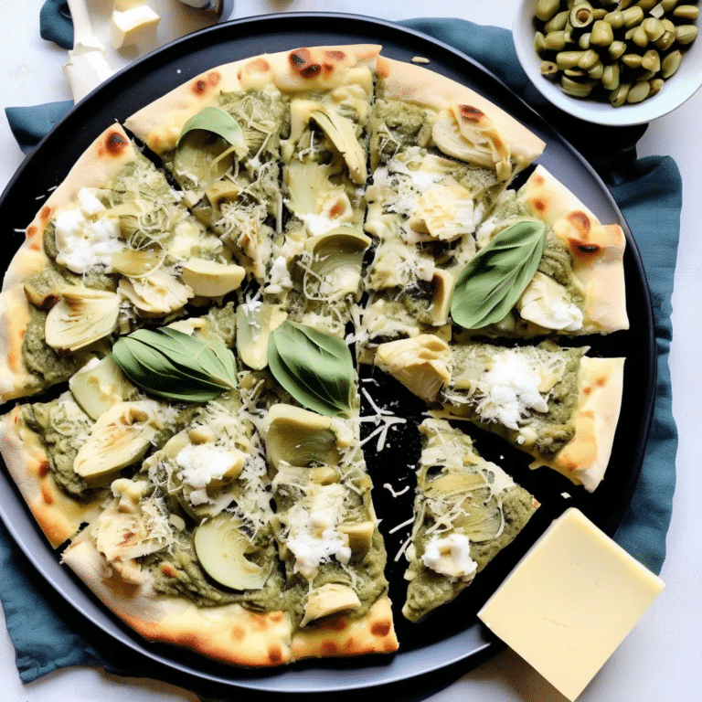 Artichoke Chicken Pesto Pizza