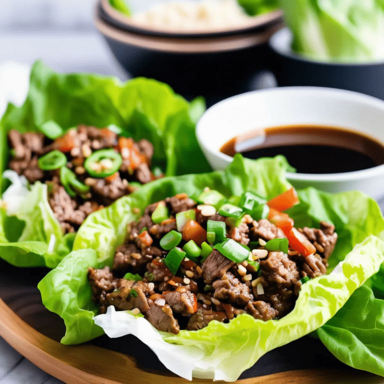 Asian Beef Lettuce Wraps