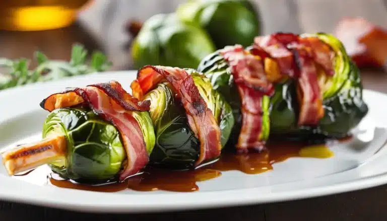 BACON WRAPPED BRUSSELS SPROUTS