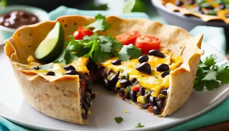 BLACK BEAN TORTILLA PIE