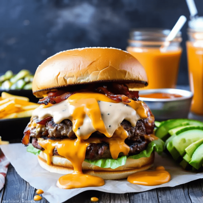 Bacon Cheeseburgers with Fry Sauce