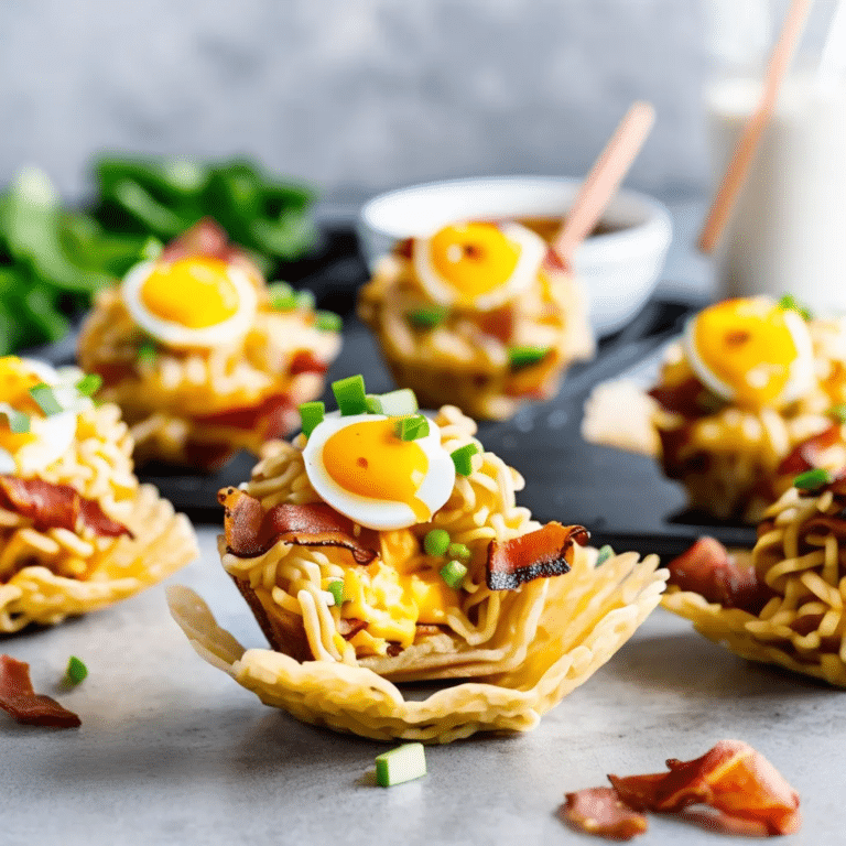Bacon & Egg Ramen Bites