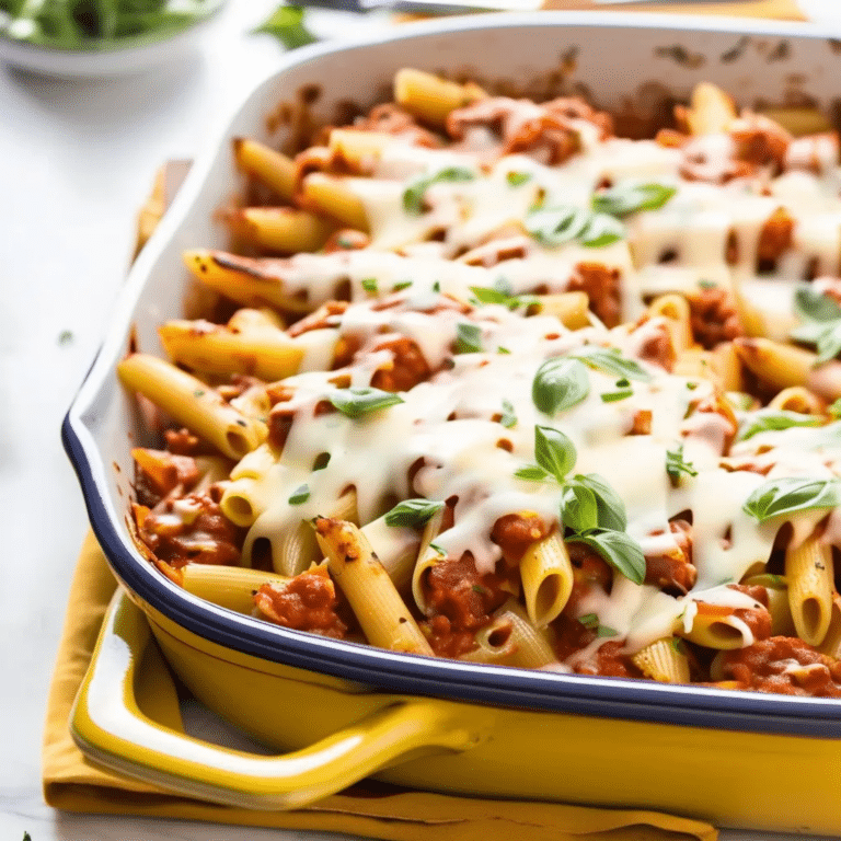 Baked Mostaccioli