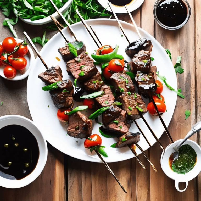 Balsamic-Glazed Beef Skewers