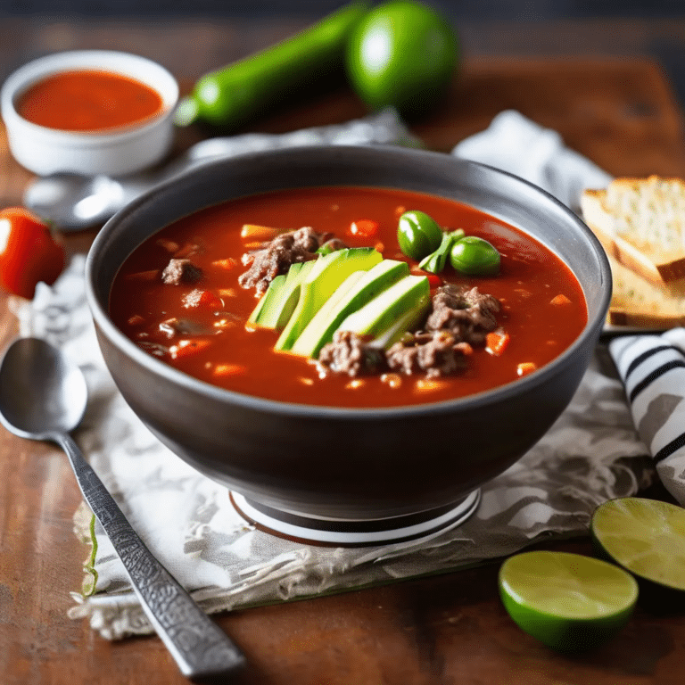 Beefed-Up Bloody Mary Soup