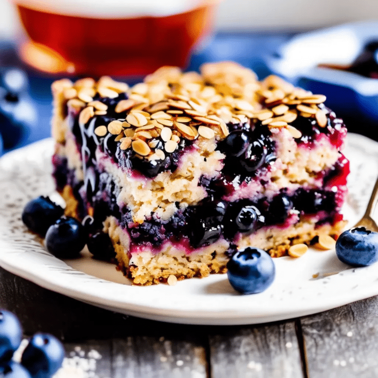 Blueberry Oatmeal Cake