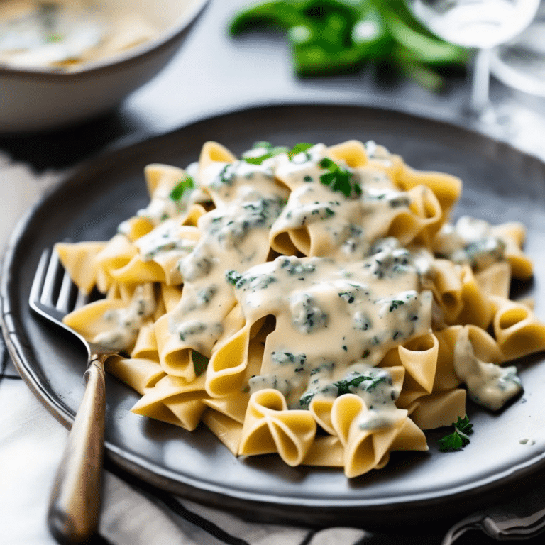 Bow Ties With Gorgonzola Sauce